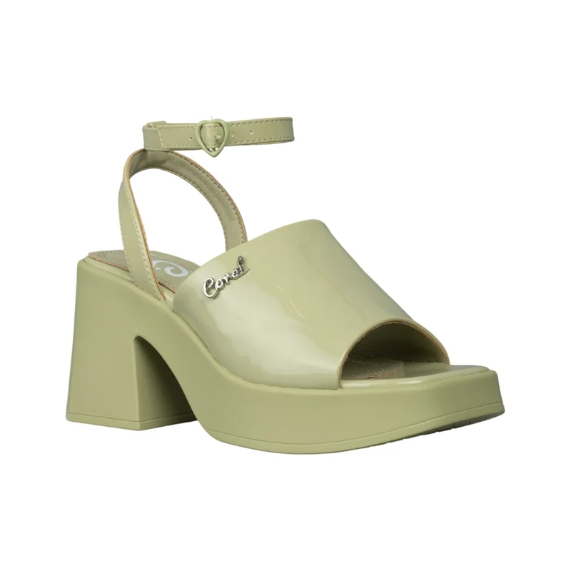 Coral Sandalia Poker Verde Apagado, para Mujer