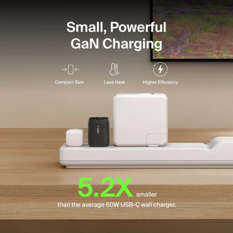 Belkin Cargador de Pared Dual USB-C 65W GaN para Nintendo Switch 2