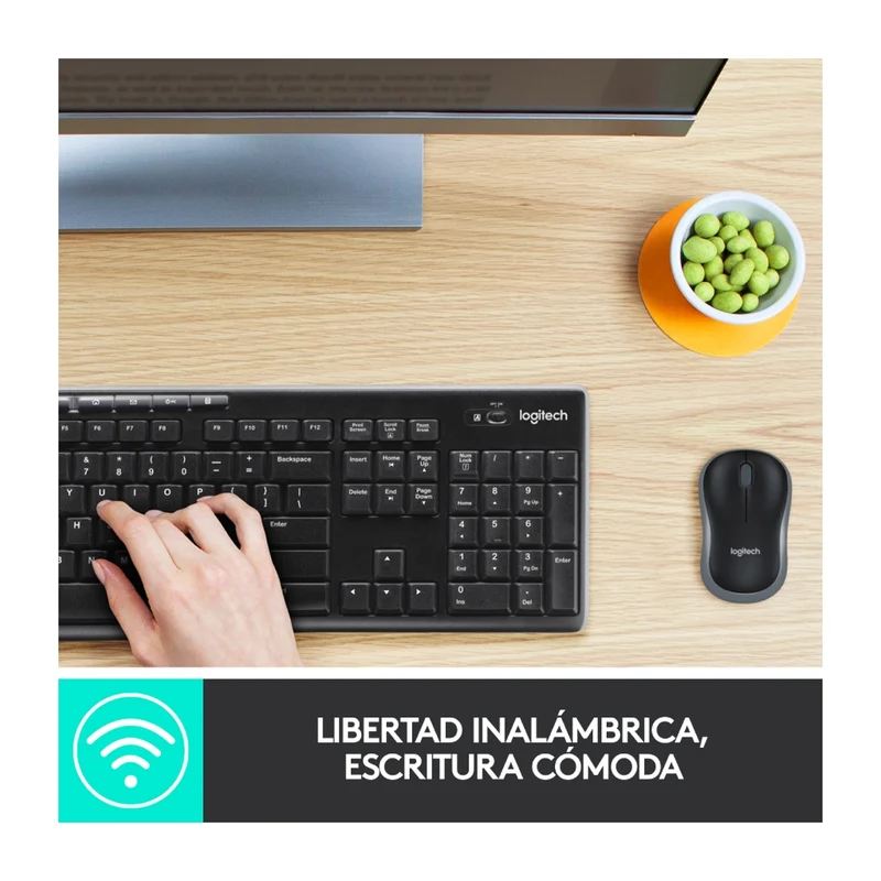 Logitech Kit Teclado Inalámbrico y Mouse MK270, Inglés