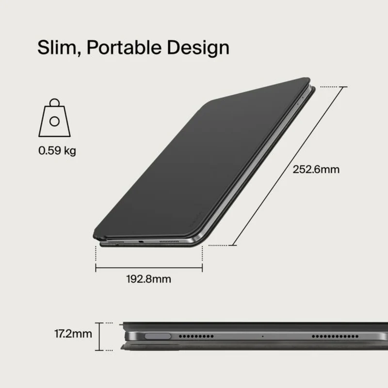 Belkin Funda con Teclado Pro y Soporte Magnético para iPad Air y Pro 11", BBZ002TT-V1