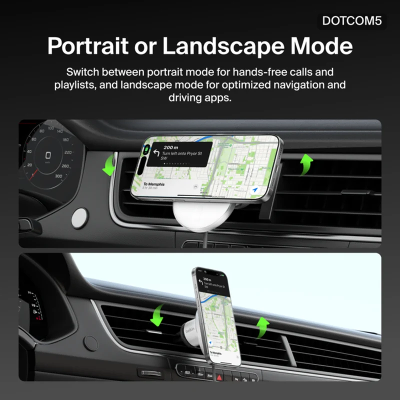 Belkin Holder de Carga Inalámbrica Boost Charge Pro para Carro, WIC008btGR-V2