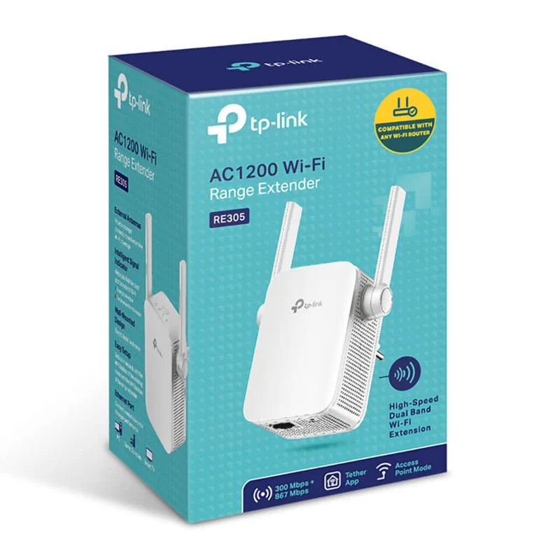 TP-Link Tapo Extensor de Red Wi-Fi AC1200, RE305