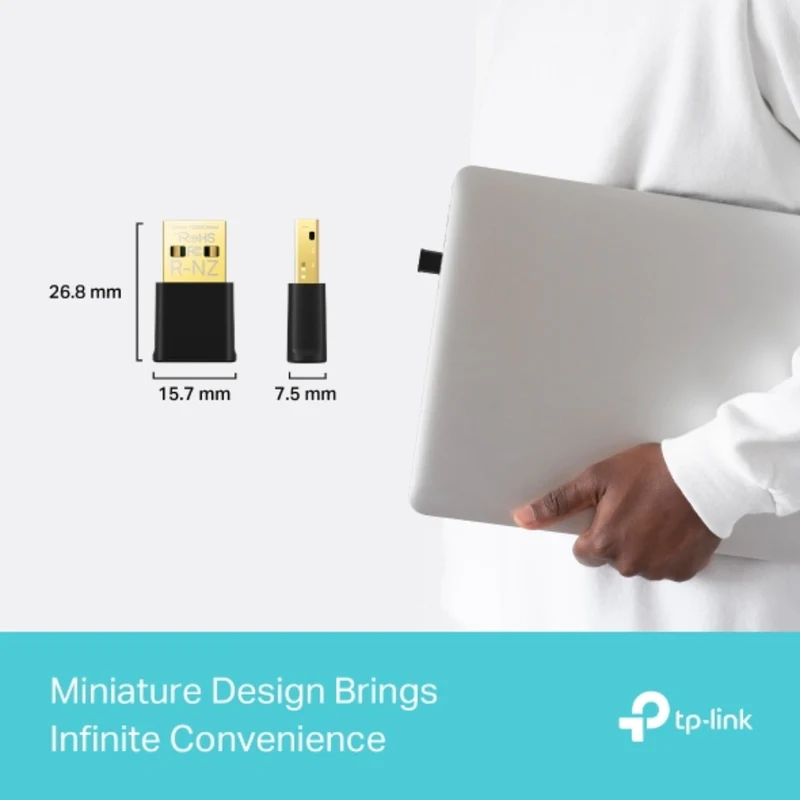 TP-Link Adaptador Nano USB Wifi 6 AX1800, Archer TX20U Nano