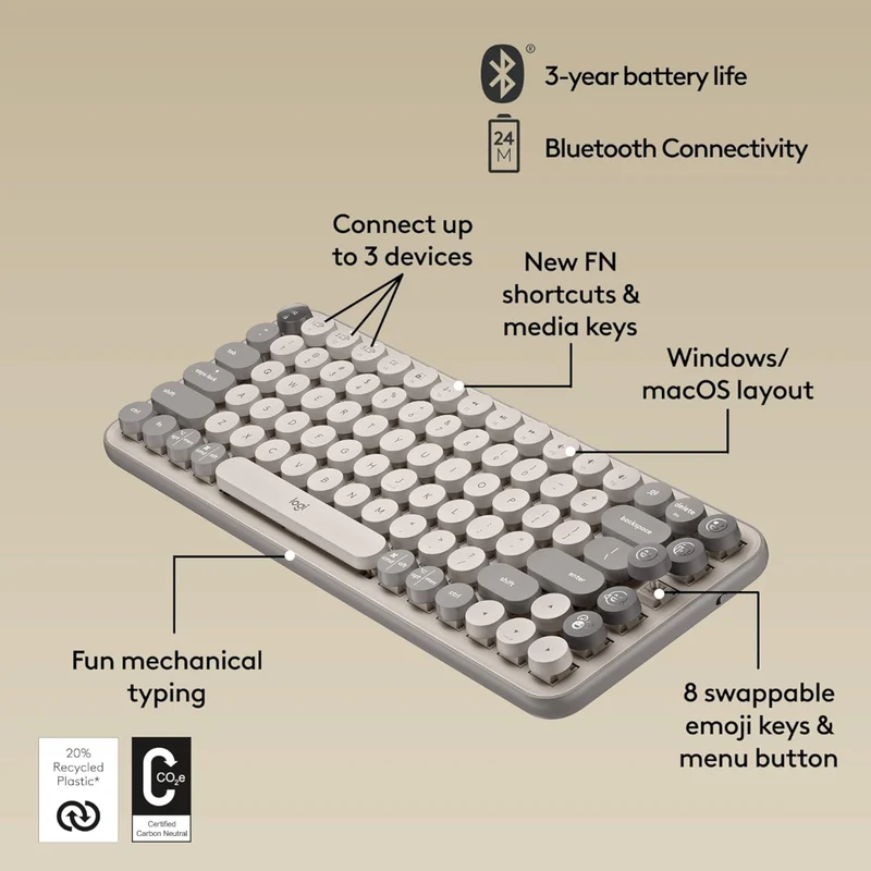 Logitech Teclado Inalámbrico Pop Keys en Español