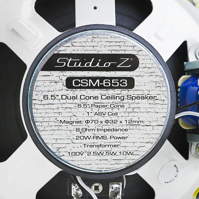 Studio Z Parlante de Techo 6.5" Doble Cono 70V, CSM-653