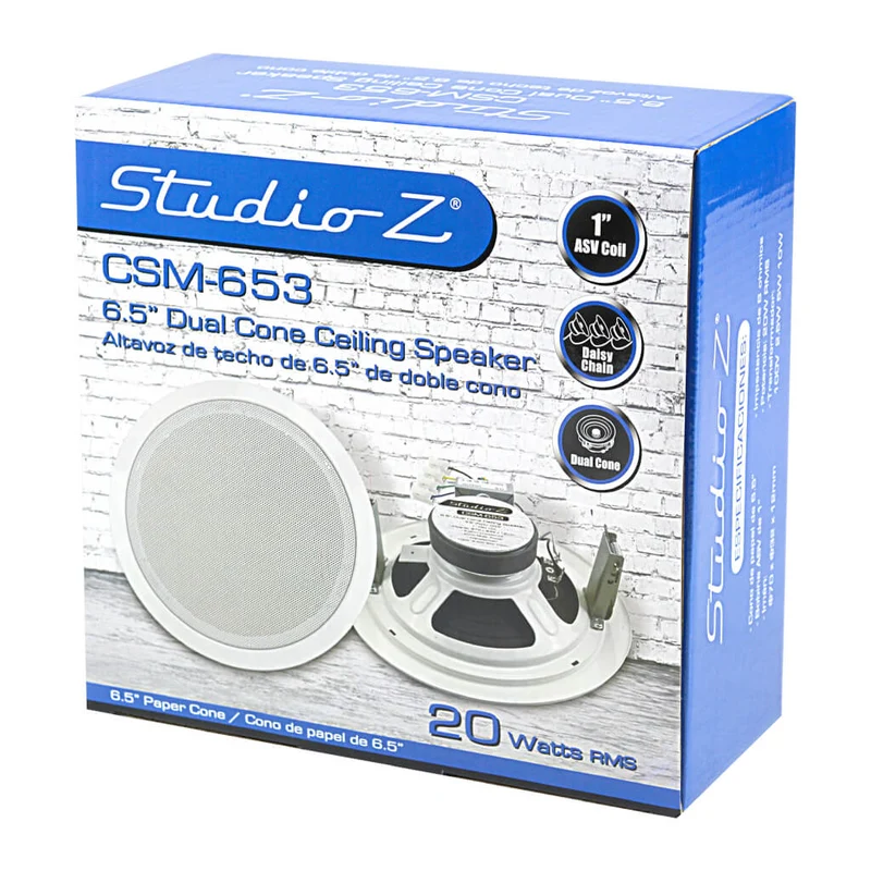 Studio Z Parlante de Techo 6.5" Doble Cono 70V, CSM-653