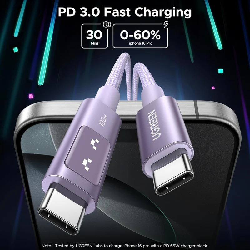 Ugreen Cable Uno Carga Rápida USB-C a USB-C 100W L509 2m