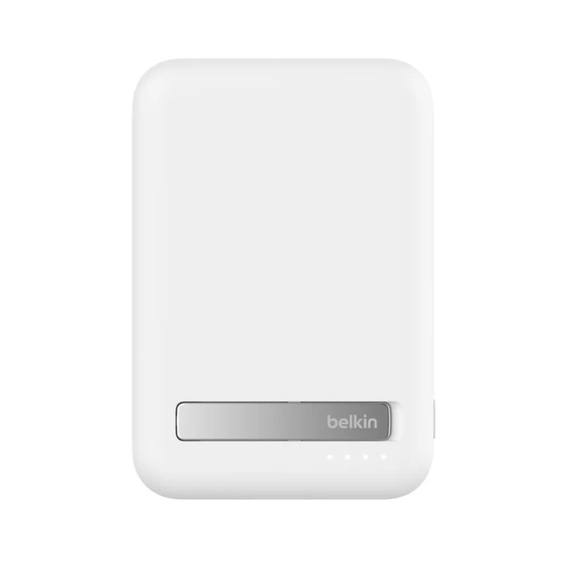 Belkin Batería Externa Inalámbrica Magnética 8000mAh Qi2 15W con Soporte, BPD007btWH