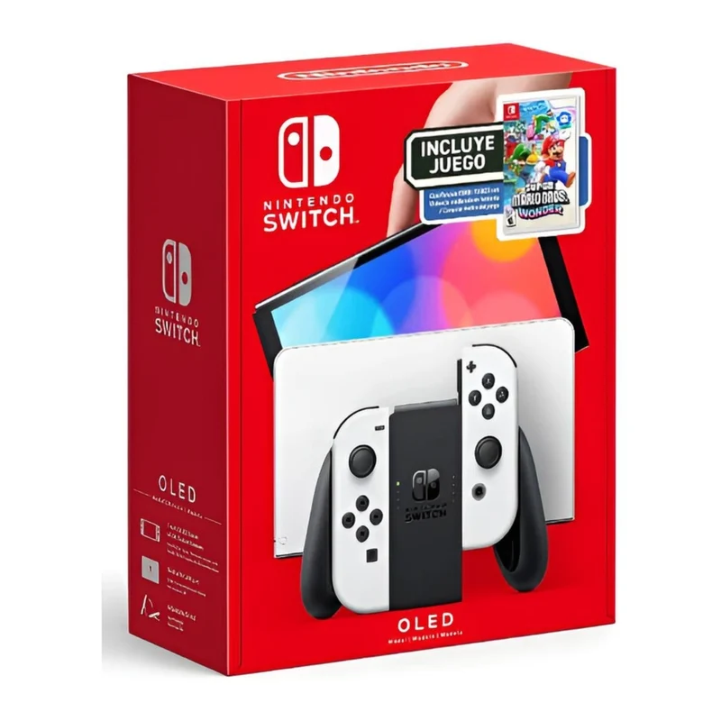 Nintendo Consola de Videojuegos Oled Bundle Mario Wonders, USX/M1