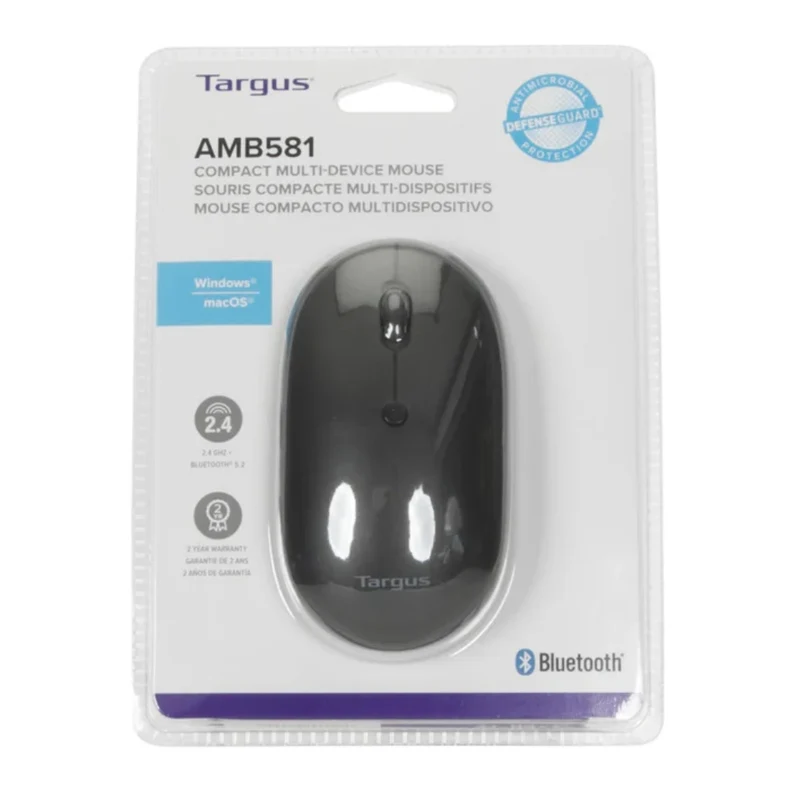 Targus Mouse Inalámbrico Compacto Multidispositivo, AMB581GL