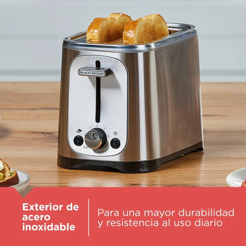 Black & Decker Tostador de Pan 2 Rebanadas, TR1227-0SDLA