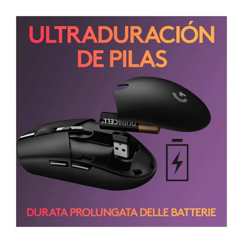Logitech Mouse Inalámbrico Gaming, G305