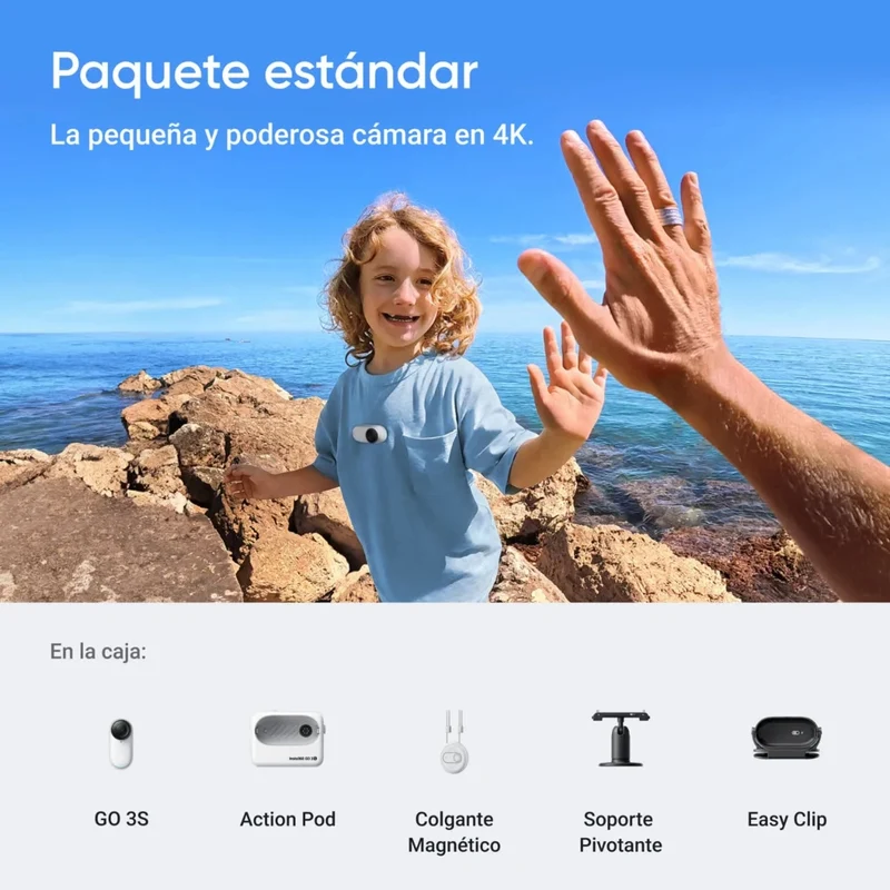 Insta360 Cámara Deportiva GO 3S Standard Edition, 128 GB