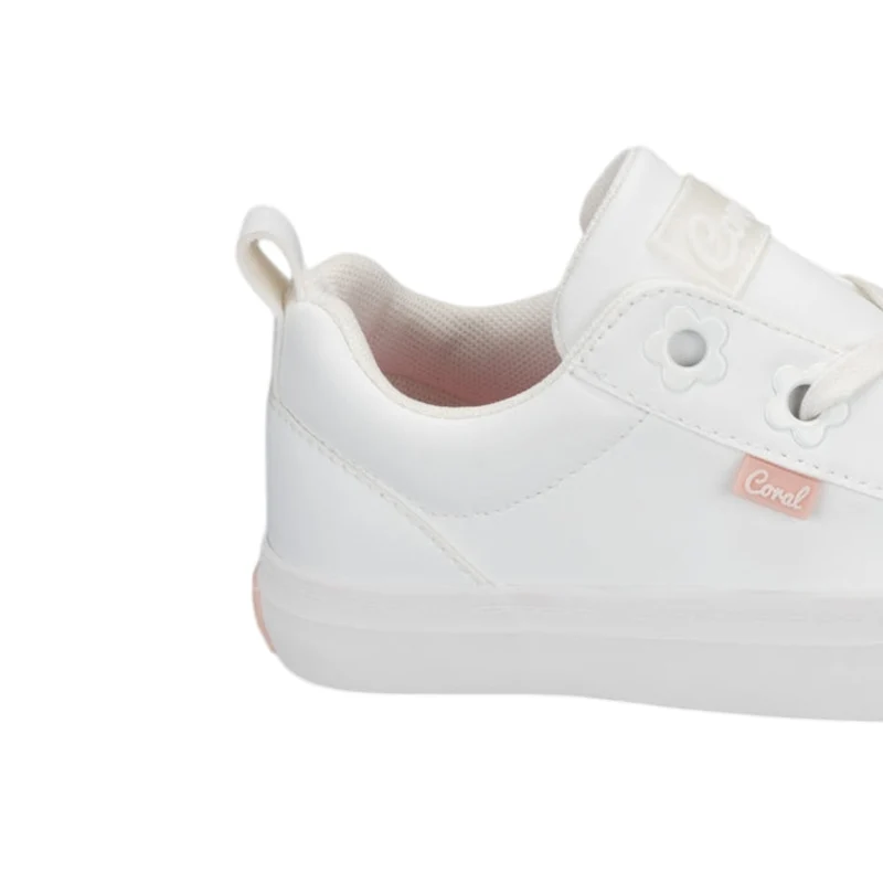 Coral Tenis Kaori White, para Niña