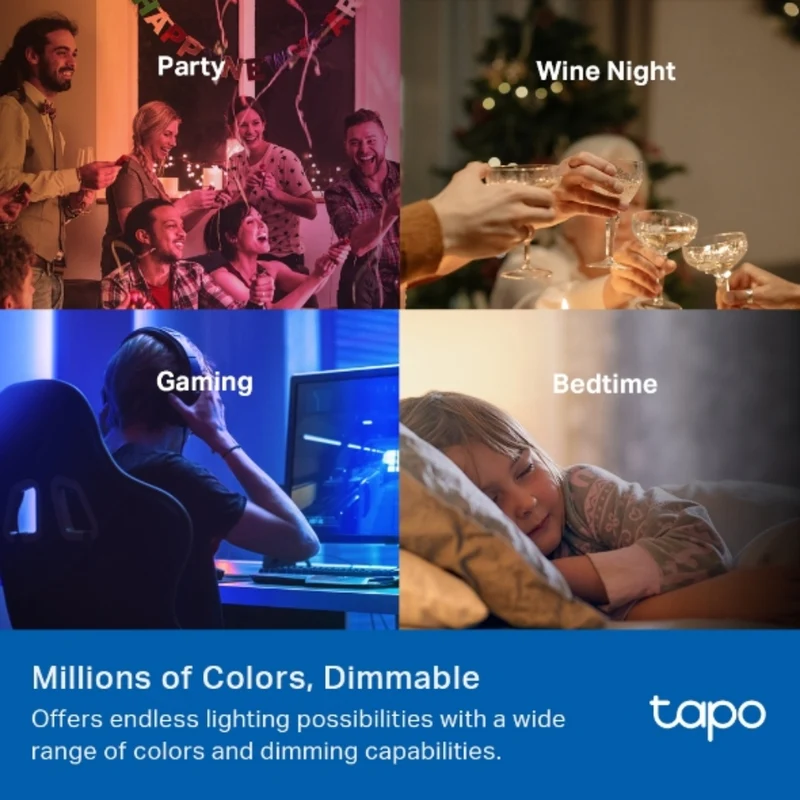 TP-Link Bombillo LED Inteligente Wi-Fi RGB, Tapo L535E