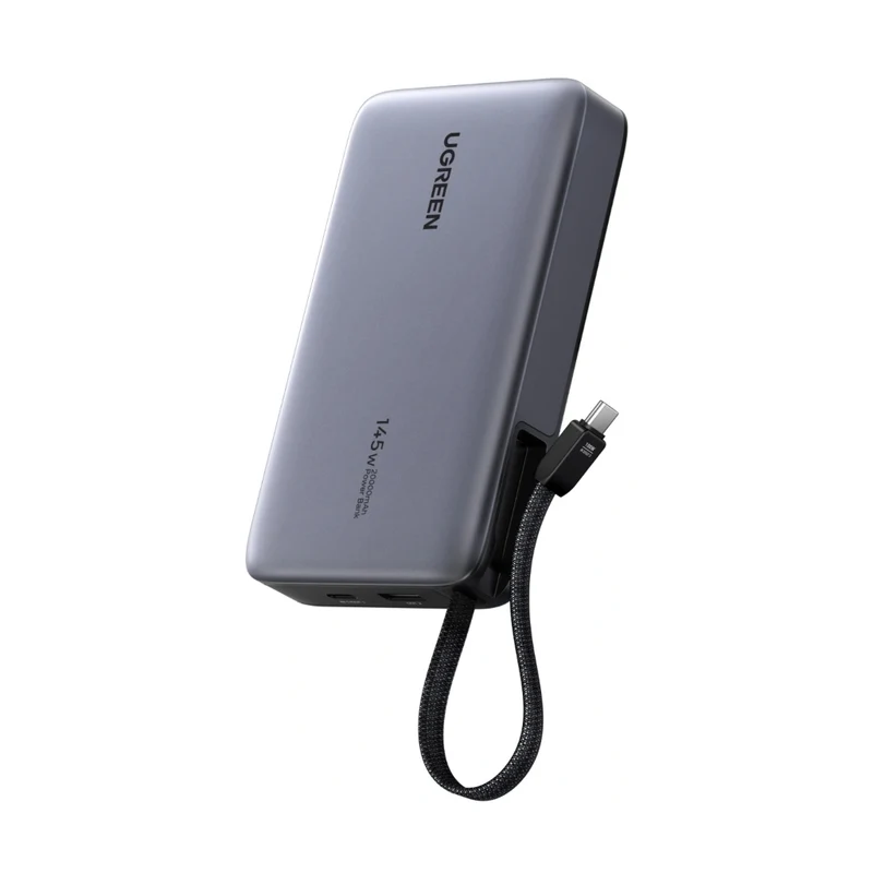 Ugreen Power Bank Batería Externa Carga Rápida USB C/USB A 20,000 mAh 145W, 55992B