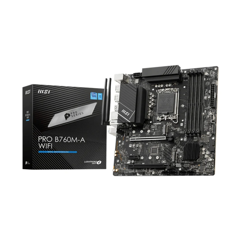 MSI Tarjeta Madre Pro B760M-A Wifi, 911-7D99-007