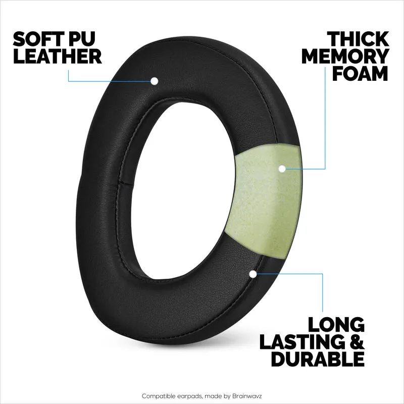 Cuscinetti auricolari di ricambio per cuffie da gioco Sennheiser HD800 e H800S, in pelle PU, memory foam extra comfort, migliorati, durevoli e di lunga durata