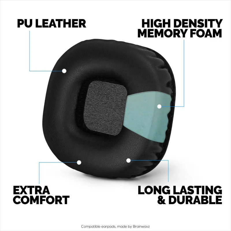 Cuscinetti auricolari di ricambio per cuffie Marshall MID-ANC, in pelle PU, memory foam per un comfort extra, cuscinetti auricolari migliorati, resistenti e di lunga durata