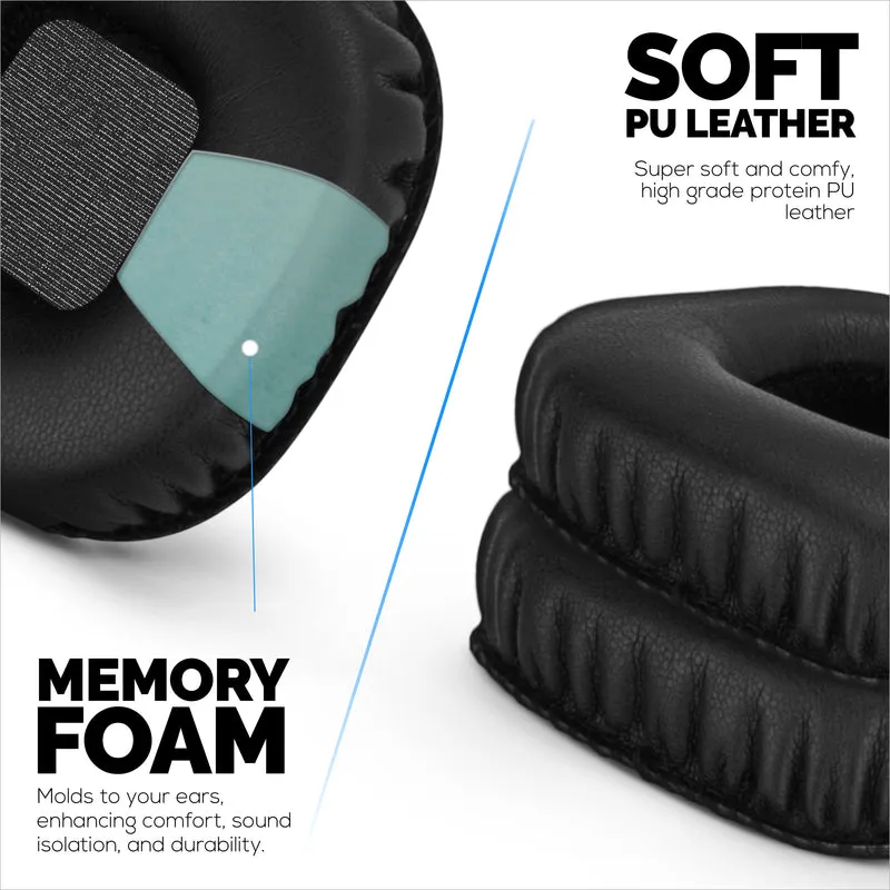 Cuscinetti auricolari di ricambio per cuffie Marshall MID-ANC, in pelle PU, memory foam per un comfort extra, cuscinetti auricolari migliorati, resistenti e di lunga durata