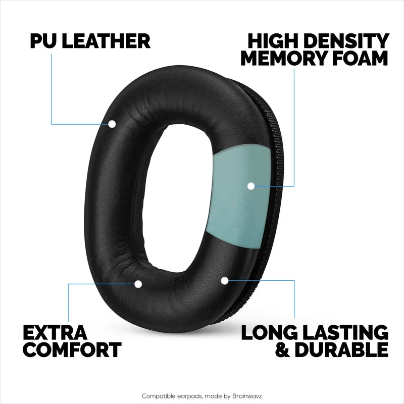 Cuscinetti auricolari di ricambio per cuffie Marshall Monitor 2, in pelle PU, memory foam per un comfort extra, cuscinetti auricolari migliorati, durevoli e di lunga durata