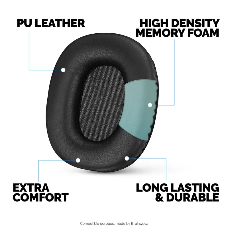 Mga Kapalit na Earpad para sa Marshall Monitor / Monitor Bluetooth (1st Gen) Headphones, PU Leather, Memory Foam para sa Extra Comfort, Upgraded, Durable at Long Lasting Ear Cushion