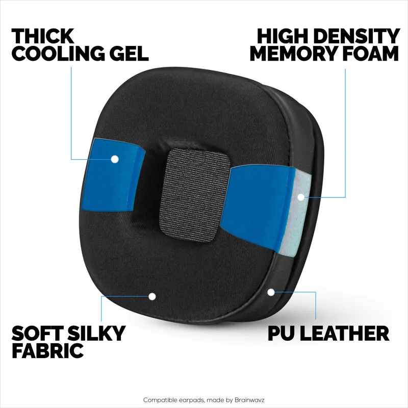 Hybrid Earpads para sa Marshall Major 4 Headphones, Cool Gel, PU Leather at Mas Makapal na Memory Foam Para sa Karagdagang Kaginhawahan