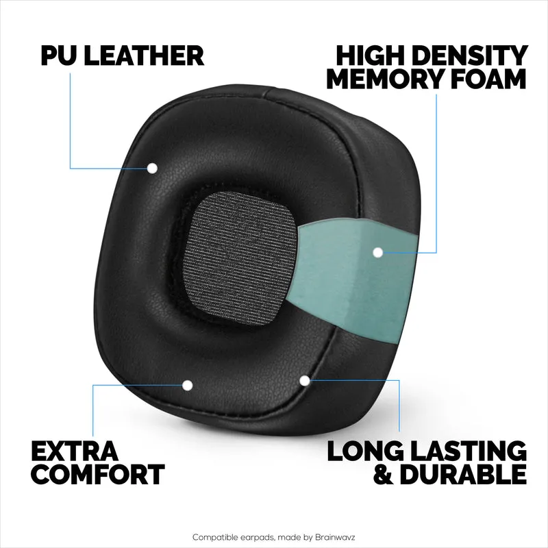 Cuscinetti auricolari di ricambio per cuffie Marshall Major 4, in pelle PU, memory foam per un comfort extra, cuscinetti auricolari migliorati, resistenti e di lunga durata