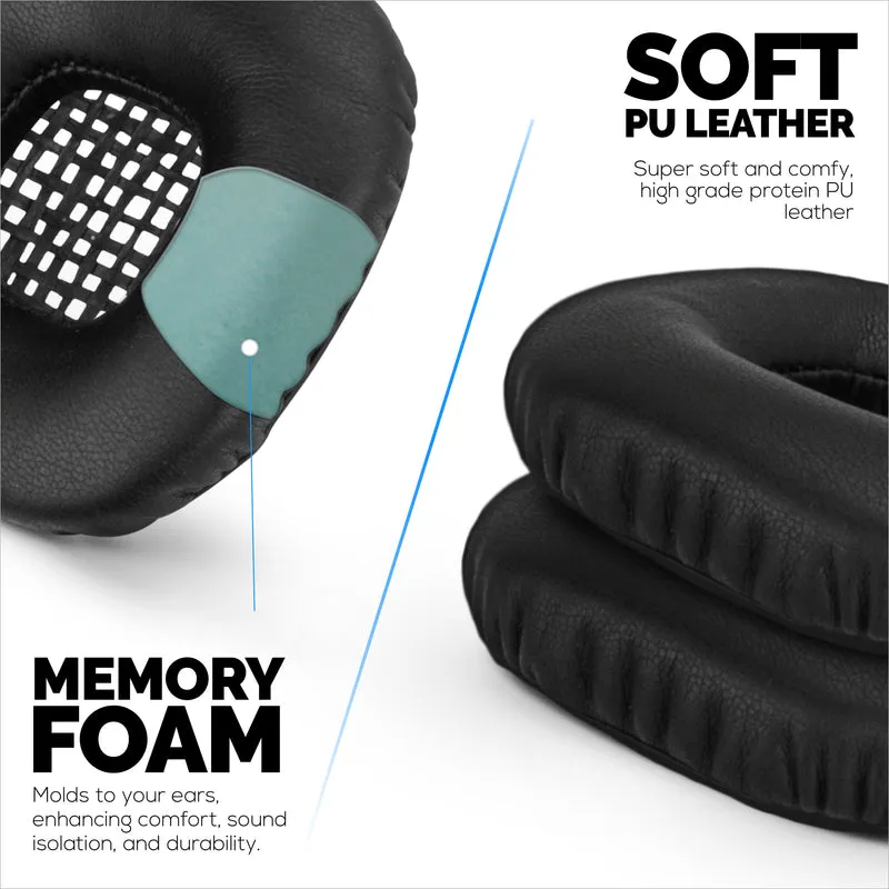Cuscinetti auricolari di ricambio per cuffie Marshall Major 2, in pelle PU, memory foam per un comfort extra, cuscinetti auricolari migliorati, resistenti e di lunga durata