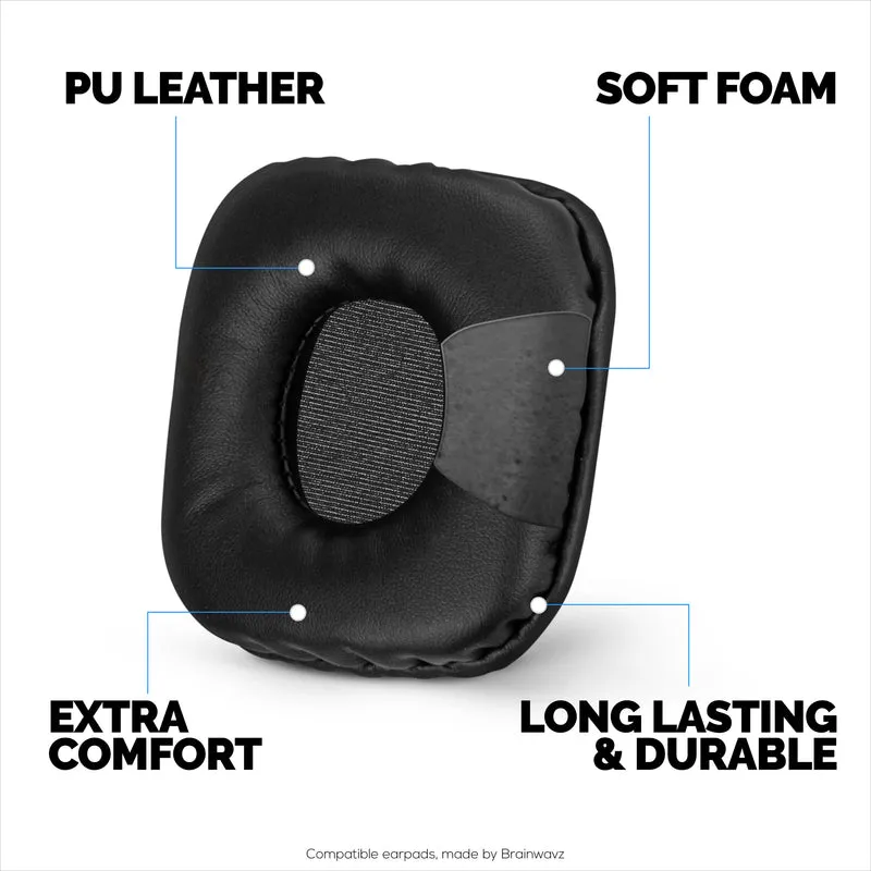 Cuscinetti auricolari di ricambio per cuffie Marshall Major (1a generazione), in pelle PU, morbida schiuma per un comfort extra, cuscinetti auricolari migliorati, resistenti e di lunga durata