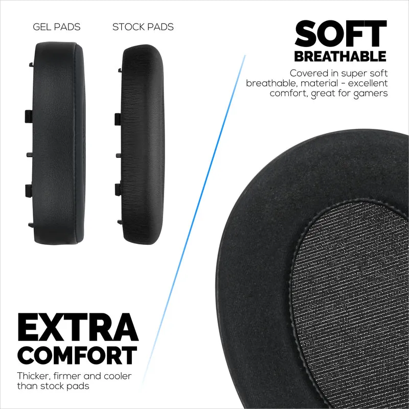Cuscinetti auricolari ibridi per cuffie Sony WH-XB910N, Cool Gel, tessuto super morbido, pelle PU e memory foam più spesso