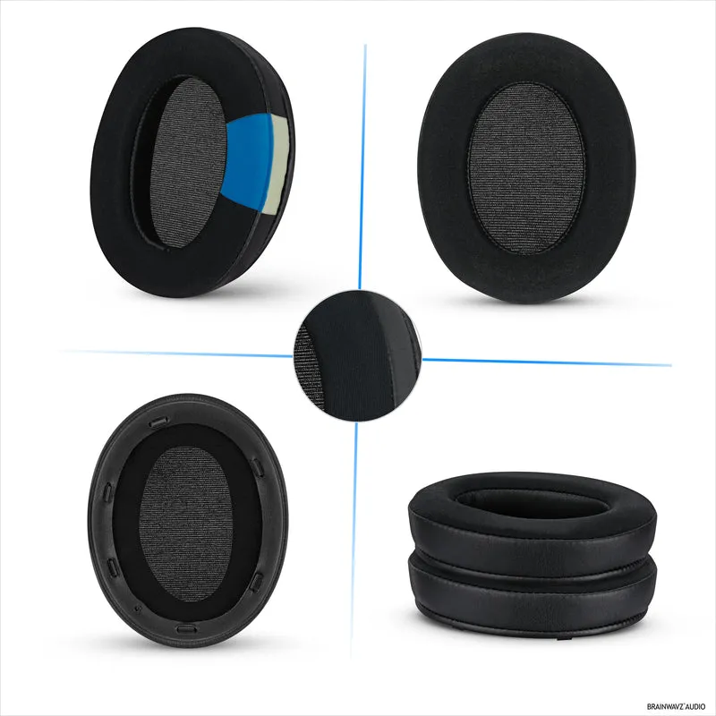 Cuscinetti auricolari ibridi per cuffie Sony WH-XB910N, Cool Gel, tessuto super morbido, pelle PU e memory foam più spesso