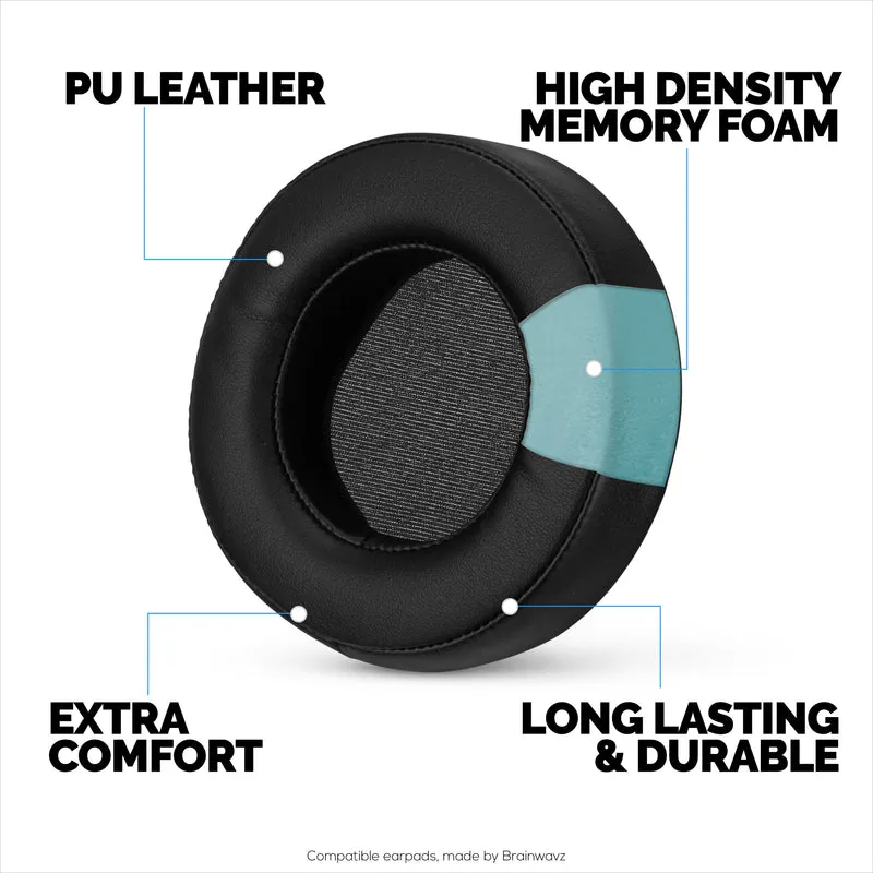 Cuscinetti auricolari sostitutivi per Razer MANO'WAR 7.1, pelle PU, memory foam per un comfort extra,
