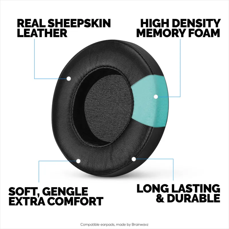 Cuscinetti auricolari in pelle di pecora per cuffie Razer Kraken PRO V2 7.1, vera pelle morbida, memory foam