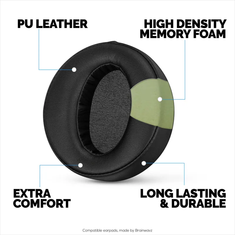 Mga Kapalit na Earpad para sa Sony MDR-XB950BT, XB950N1, XB950B1, XB950AP & XB950/H Headphones, PU Leather, Memory Foam