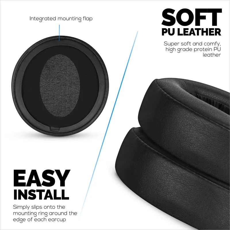 Mga Kapalit na Earpad para sa Sony MDR-XB950BT, XB950N1, XB950B1, XB950AP & XB950/H Headphones, PU Leather, Memory Foam