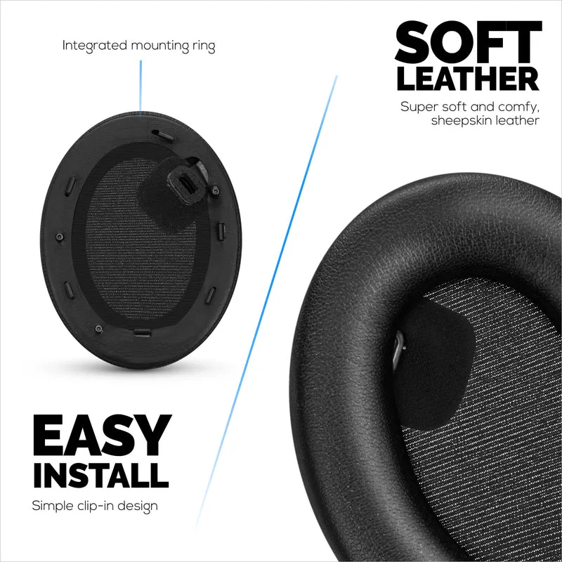 Cuscinetti auricolari in pelle di pecora per cuffie Sony WH-1000XM4, vera pelle morbida, memory foam extra comfort, durevoli e di lunga durata
