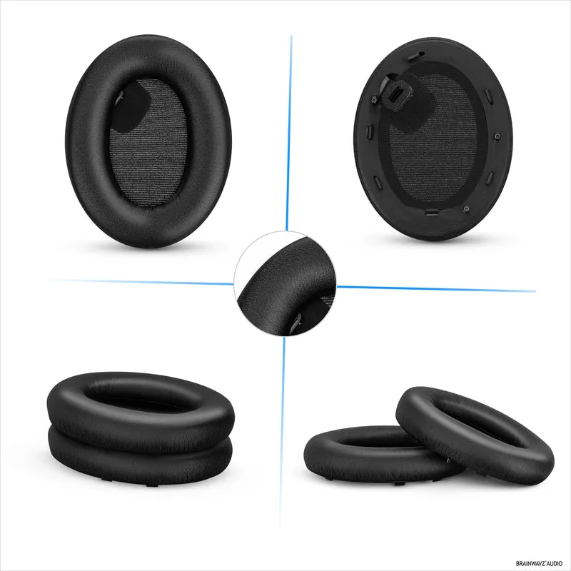 Cuscinetti auricolari in pelle di pecora per cuffie Sony WH-1000XM4, vera pelle morbida, memory foam extra comfort, durevoli e di lunga durata