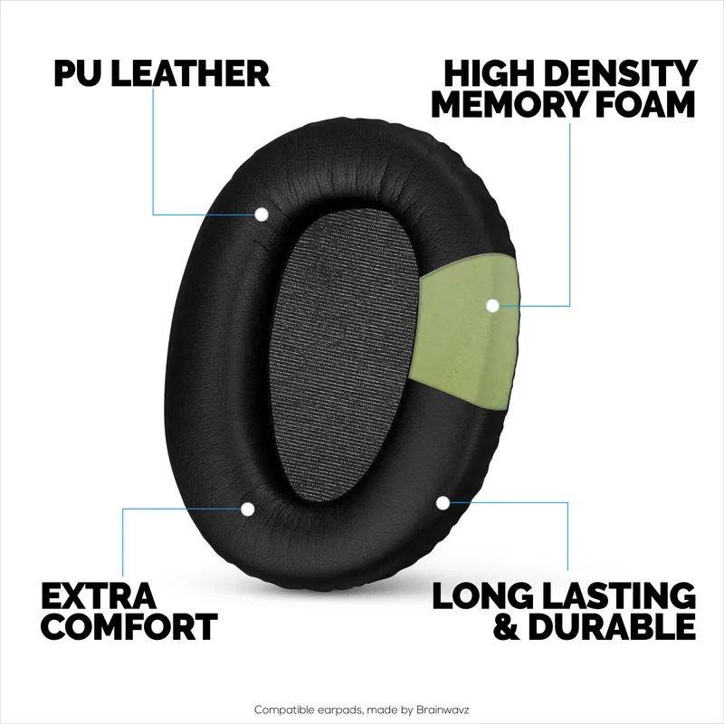 Mga Kapalit na Earpad para sa Sony WH-CH700N, MDR-ZX770 (ZX770BN), MDR-ZX780 (ZX780DC) at MDR-10R Headphones, PU Leather, Memory Foam
