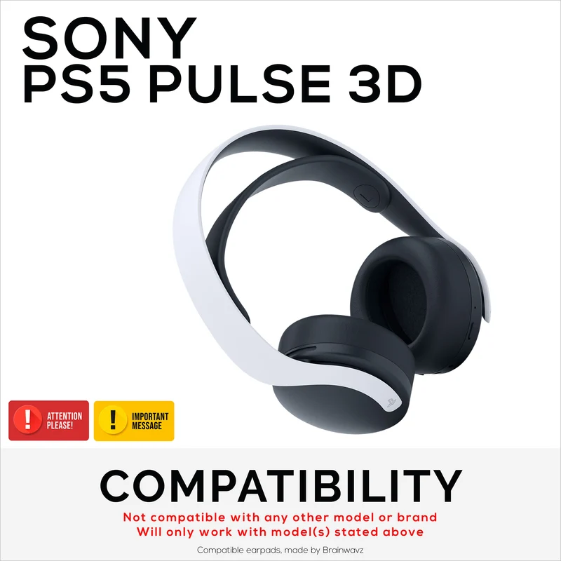 Cuscinetti auricolari ibridi per cuffie Sony PS5 PULSE 3D, Cool Gel, tessuto super morbido, pelle PU e memory foam più spesso