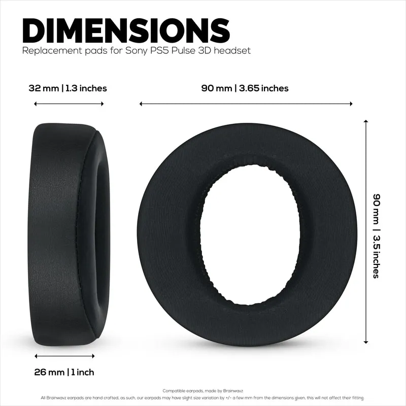 Cuscinetti auricolari ibridi per cuffie Sony PS5 PULSE 3D, Cool Gel, tessuto super morbido, pelle PU e memory foam più spesso