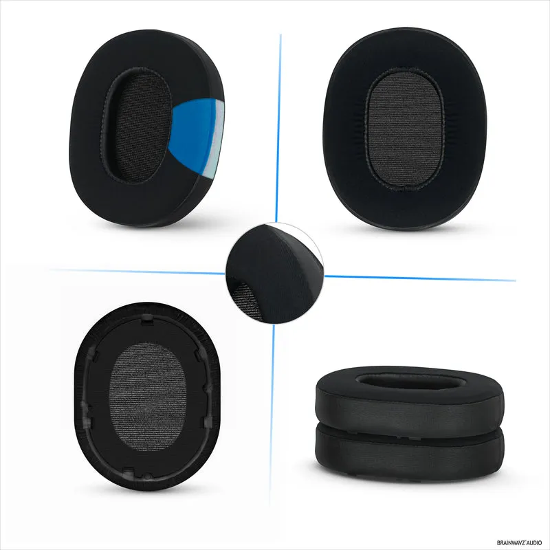 Cuscinetti auricolari in gel ibrido per cuffie Sony WH-1000XM5, gel fresco, tessuto super morbido, pelle PU e memory foam più spesso