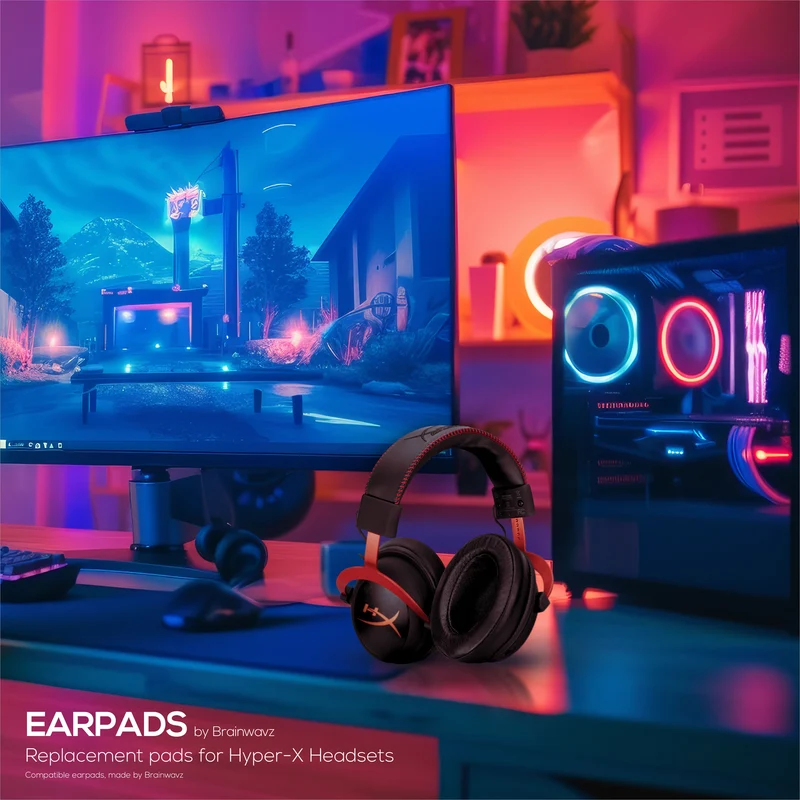 Cuscinetti auricolari in gel di pelle di pecora per cuffie HyperX Cloud 1, 2 Wireless, Core, Flight S, Alpha S e altro, pelle morbida, gel rinfrescante, comfort extra, durevoli e di lunga durata