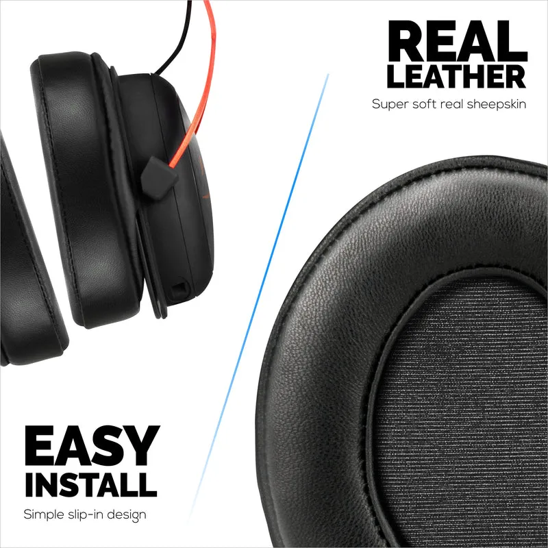 Cuscinetti auricolari in gel di pelle di pecora per cuffie HyperX Cloud 1, 2 Wireless, Core, Flight S, Alpha S e altro, pelle morbida, gel rinfrescante, comfort extra, durevoli e di lunga durata