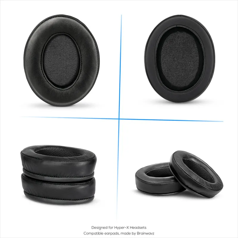 Cuscinetti auricolari in gel di pelle di pecora per cuffie HyperX Cloud 1, 2 Wireless, Core, Flight S, Alpha S e altro, pelle morbida, gel rinfrescante, comfort extra, durevoli e di lunga durata