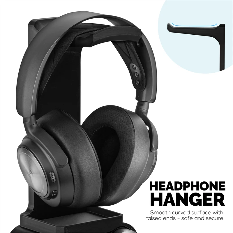 Supporto per cuffie progettato per le cuffie Steelseries Arctis Nova Pro Wireless, Nova Pro Omni e Nova Elite con dock per la stazione base wireless.