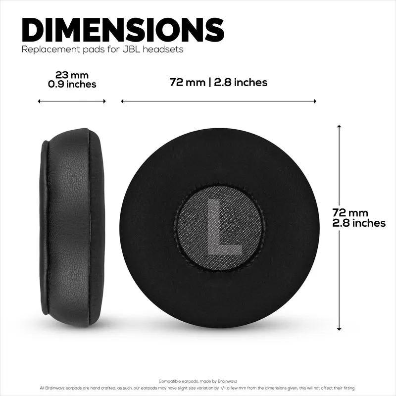 Cuscinetti auricolari ibridi per cuffie JBL JR300BT, TUNE 500, 510BT, 600BTNC, Cool Gel, tessuto super morbido, pelle PU e memory foam più spesso