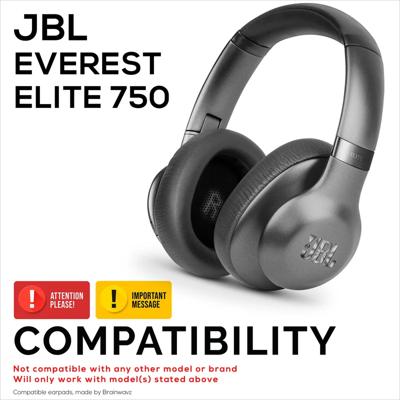 Cuscinetti auricolari sostitutivi per cuffie JBL EVEREST ELITE 750 e 750NC - Pelle PU e memory foam