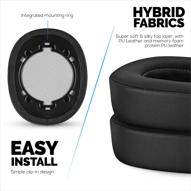 Hybrid Earpads para sa JBL LIVE 500BT Headphones, Cool Gel, Super Soft Fabric, PU Leather at Mas Makapal na Memory Foam