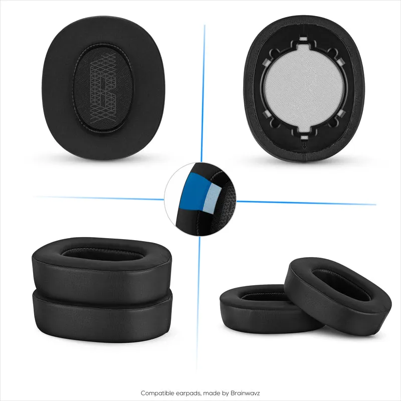 Hybrid Earpads para sa JBL LIVE 500BT Headphones, Cool Gel, Super Soft Fabric, PU Leather at Mas Makapal na Memory Foam